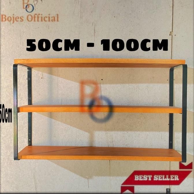 Rak tempel dinding ambalan 3 susun rak penyimpanan bumbu dapur