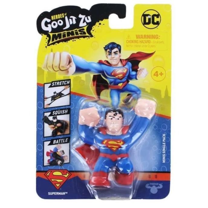 ORIGINAL Goo Jit Zu Minis Heroes DC Superman Super Gooey Stretchy