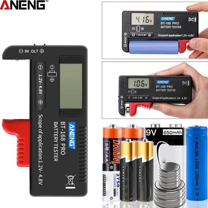 Tester Baterai Voltage Checker 18650 AA AAA Indikator Digital