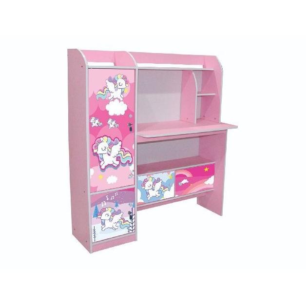 MEJA BELAJAR ANAK MEJA TULIS LEMARI BUKU KARAKTER