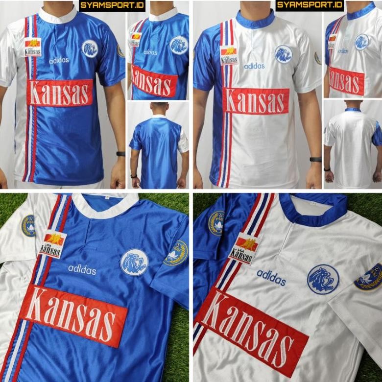 Df-8 Jersey Arema Kansas Full Bordir Bahan Paragon Mengkilap / Jersey Arema Retro / Jersey Arema Fc 