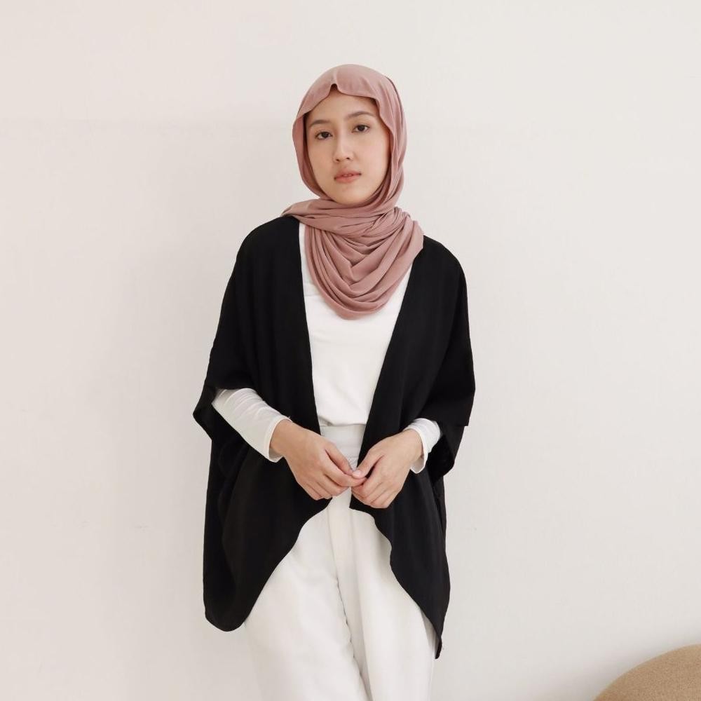 MSMO Sooya Outer / Outer Wanita Lengan Pendek / Outer Lengan Pendek Wanita / Cardigan Crinkle Panjan