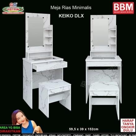 Meja Rias Minimalis 60cm dengan Laci Panjang + KURSI