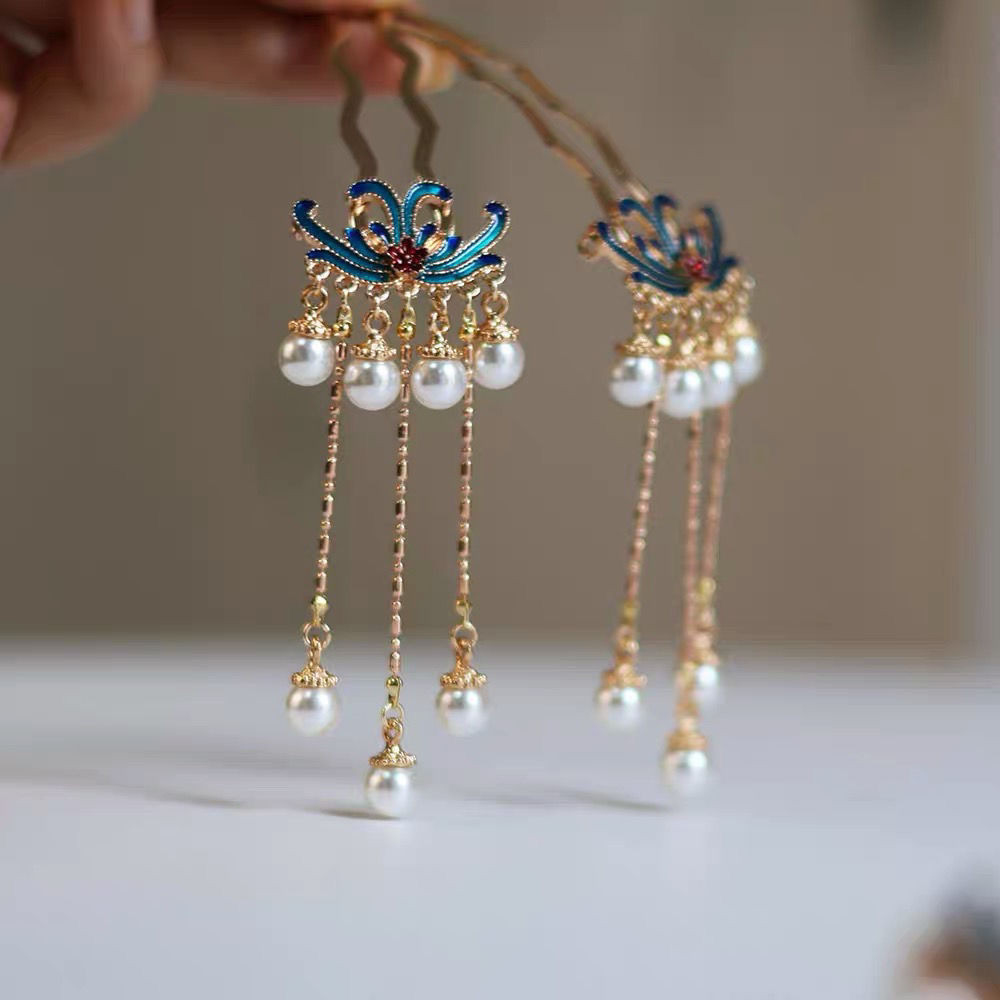 Original Exquisite Pearl Tassel Hair Pin Hair Accessories for Women