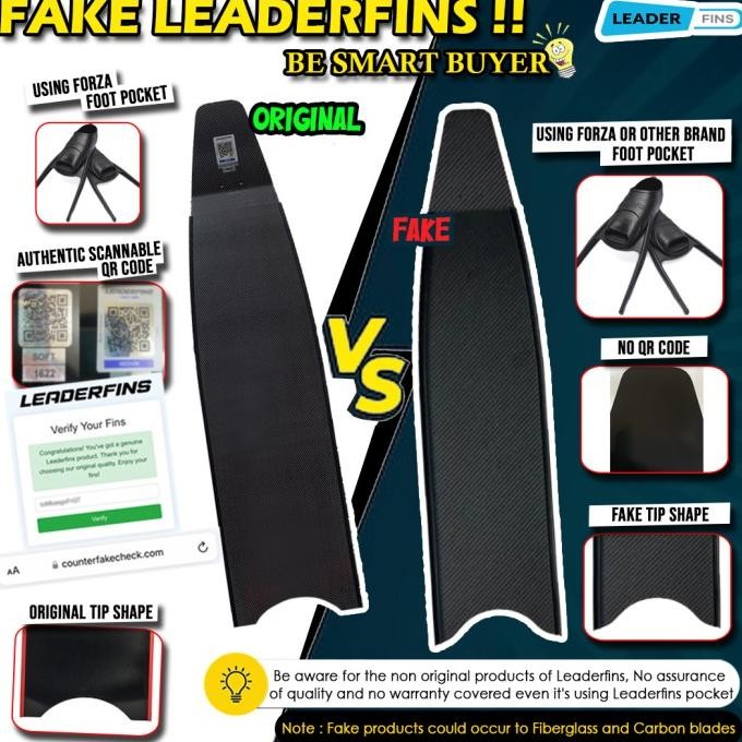 Long Fin Leaderfins 100% Pure Carbon Black Freedive Spearfishing