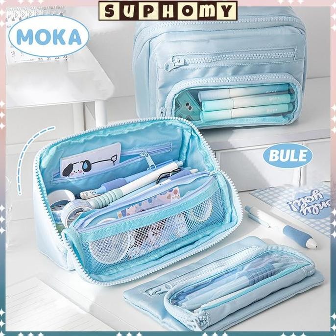 

kotak pensil aesthetic Tas PenaTempat Pencil Tas Pensil tempat alat tulis kapasitas besar