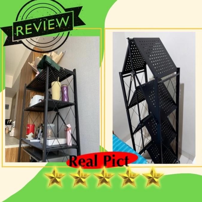Rak Dapur Lipat Portable Rak Lipat Serbaguna Rak Dapur Portable