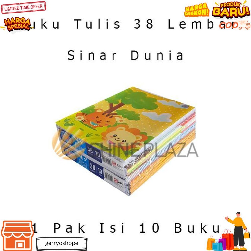 

[Pack] Buku Tulis Sidu 38 Lembar 1 Pak Isi 10 Buku Sinar Dunia D Promo Puncak