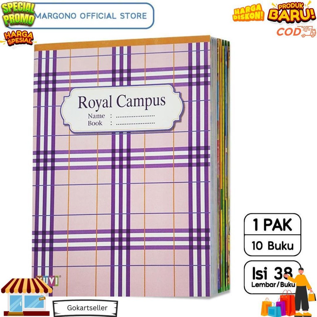 

My Book Yuvi Buku Tulis Royal Campus New Series 38 Lembar - 10 Buku D Gratis Ongkir