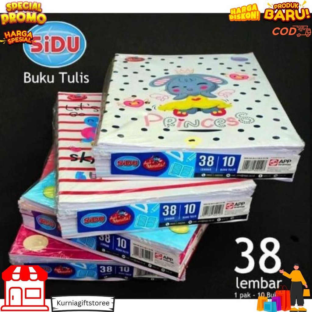 

Buku Tulis Sinar Dunia 38 Lembar ( 1Pak/10Buku ) D Best Seller