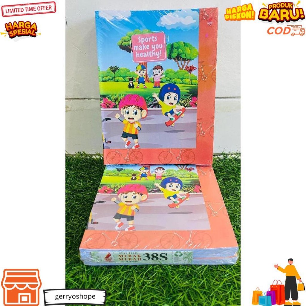 

Buku Tulis Merak Merah 1 Pack 30 Lembar & 38 Lembar / Buku Sekolah Mm 30 & 38 Lembar D Sale