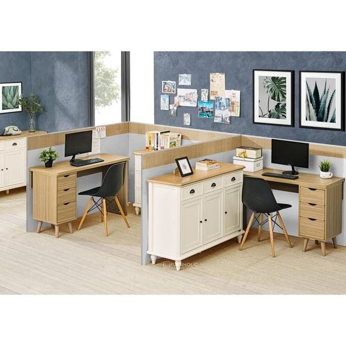IFURNHOLIC Marsha Credenza | Lemari Laci Kabinet Dapur Minimalis | Buffet TV Kayu Dengan Rak Laci | 