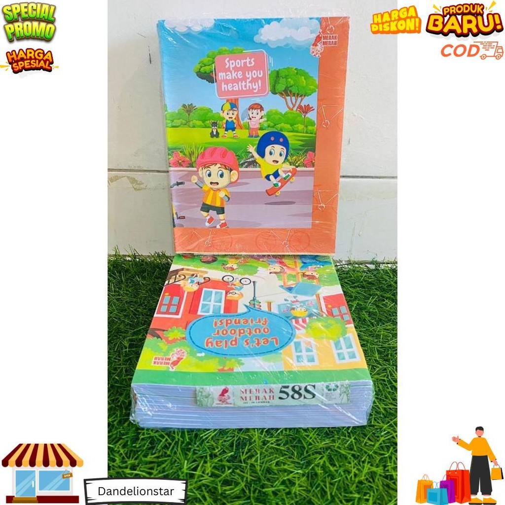 

Buku Tulis Merak Merah 1 Pack 50 Lembar & 58 Lembar / Buku Sekolah Mm 50 & 58 Lembar D Promo 4.4