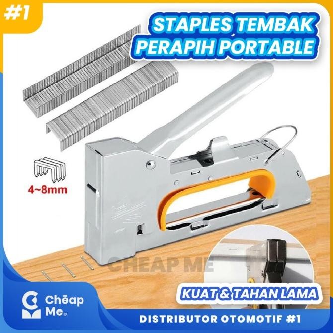 

staples tembak staples gun tacker alat penjepit perapih sofa jok motor