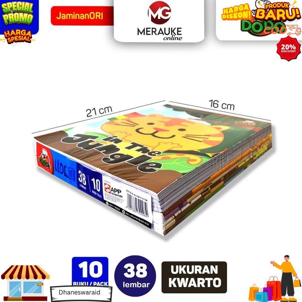 

Buku Tulis Dodo 38 Lembar (1 Pack Isi 10 Buku) D Cod