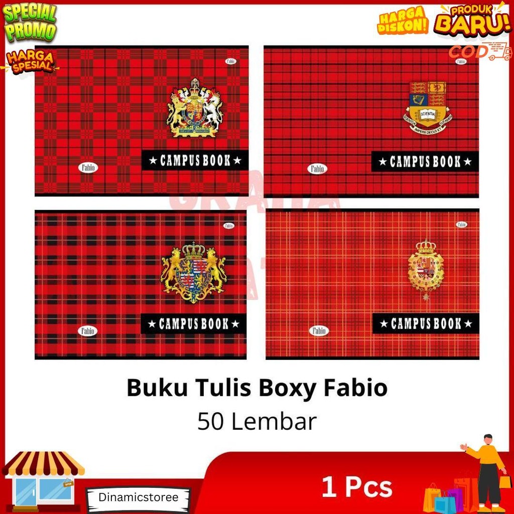 

[1 Pcs] Buku Tulis Panjang Boxy 50 Lembar Murah / Buku Bergaris Campus Kraft Coklat Sekolah Boxy D Sale