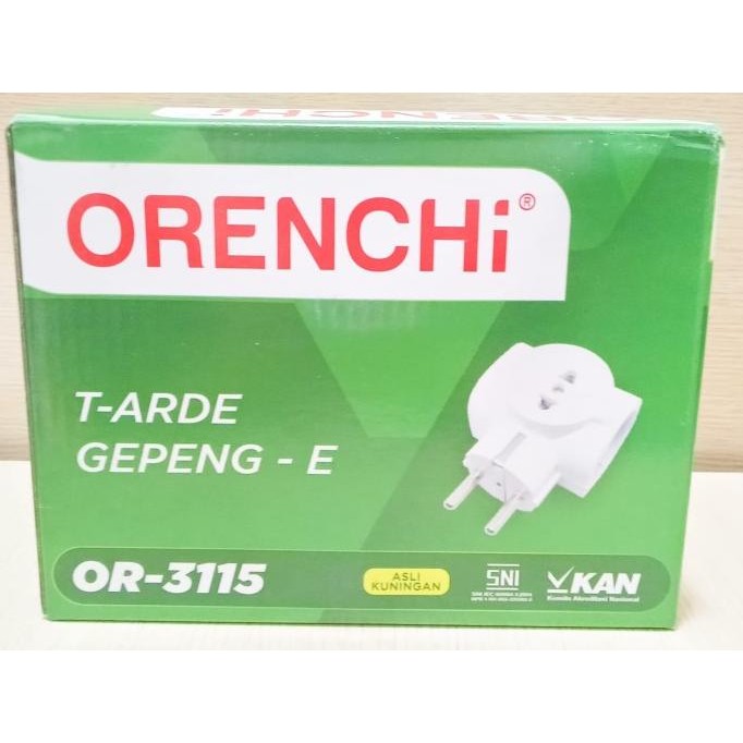 Miliki Orenchi Or-3115 Steker T Multi Colokan 4 Cabang Or-3115 - 1 Box Isi 12 Pcs -
