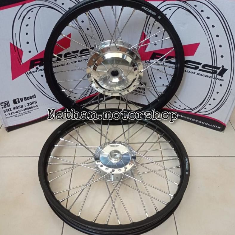 Velg Paketan Beat Vario110 Scoppy Genio Sepasang - Velg Rakitan 140x140-17 Jari Jari Ring17 Vario 11