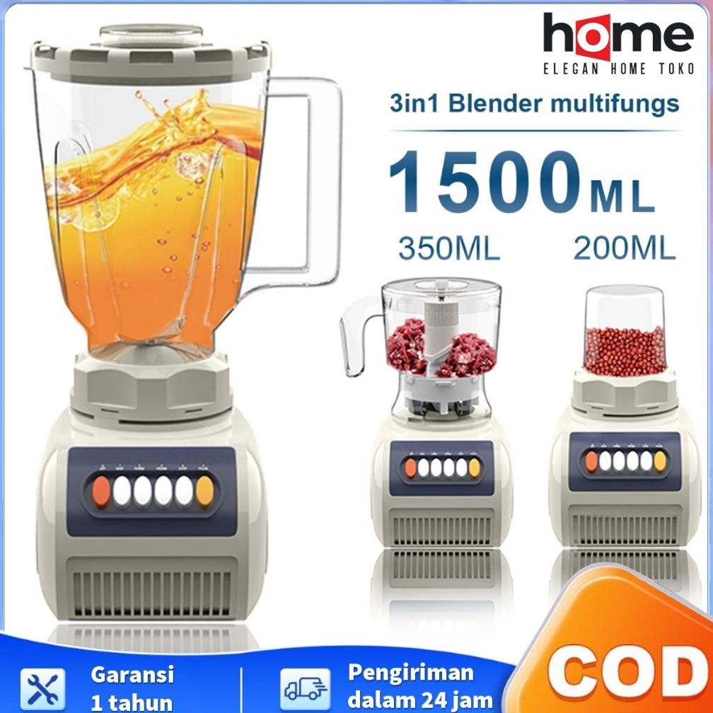 1.5L 3 IN 1 High Speed Blender 1.5L Juicer Low Watt 350W Blender Fresh Fruit Pengekstark Multifungsi