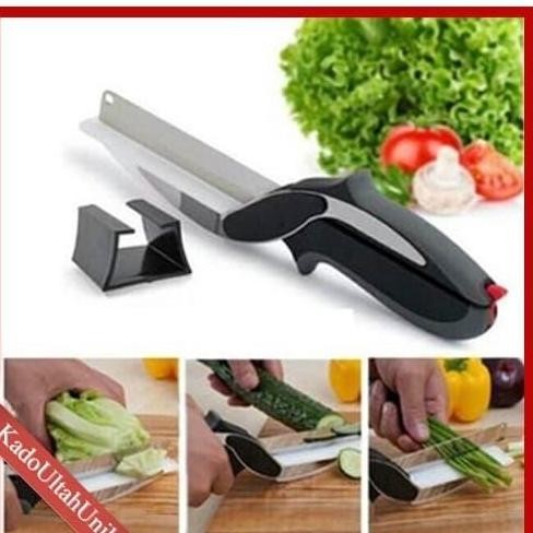 CLEVER CUTTER 2 IN 1 GUNTING DAPUR DENGAN TALENAN TERMURAH