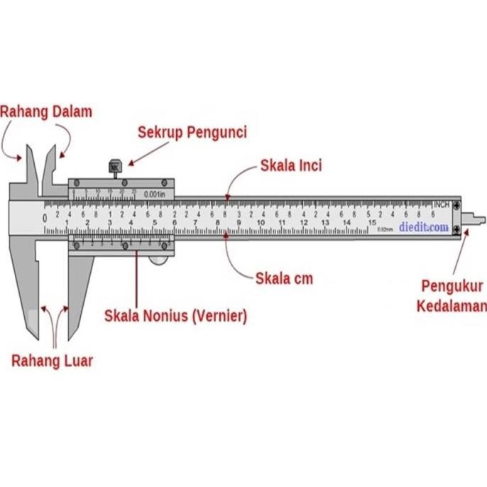 

Produk Baru!! Sikmat Sigma Besi Putih 6 Inci 15Cm Jangka Sorong Penggaris Ukur Mesin