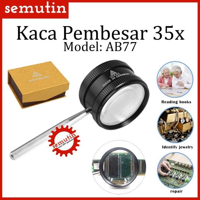 

Kaca Pembesar 35x AB77 / Lup Lensa Magnifier Handheld / Membaca