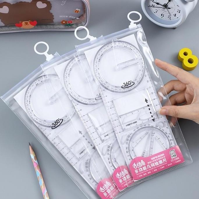 

Rotary Geometric Drawing Ruler Penggaris Multifungsi Geometri bisa diputar Hadiah Kreatif Drawing Ruler Alat Tulis Sekolah Kantor Perlengkapan Belajar Alat Ukur Multifunctional Drawing Ruler LCM
