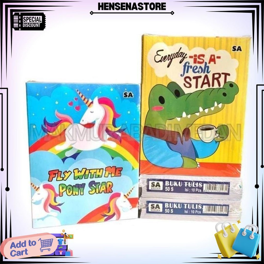 

(1Pack:10Pcs) Buku Tulis Isi 50 Lembar Termurah! Best Seller / Buku Tulis Sekolah Murah Bergaris Sa / Sp Isi 50 Lembar 10 Buku / Buku Tulis Murah 50 Sp / Sa D Promo 4.4