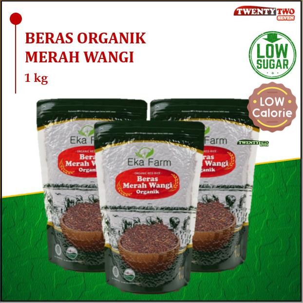 

tersedia eka farm - beras merah wangi organik 1 kg