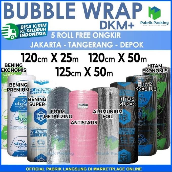 

tersedia plastik bubble wrap 125cm x 50m - bubble wrap dkm+ premium murah /roll