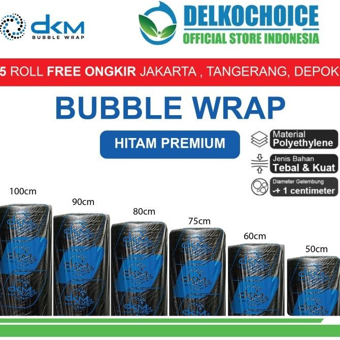 

tersedia plastik bubble wrap packing hitam premium 50m tebal dkm+ bubblewrap