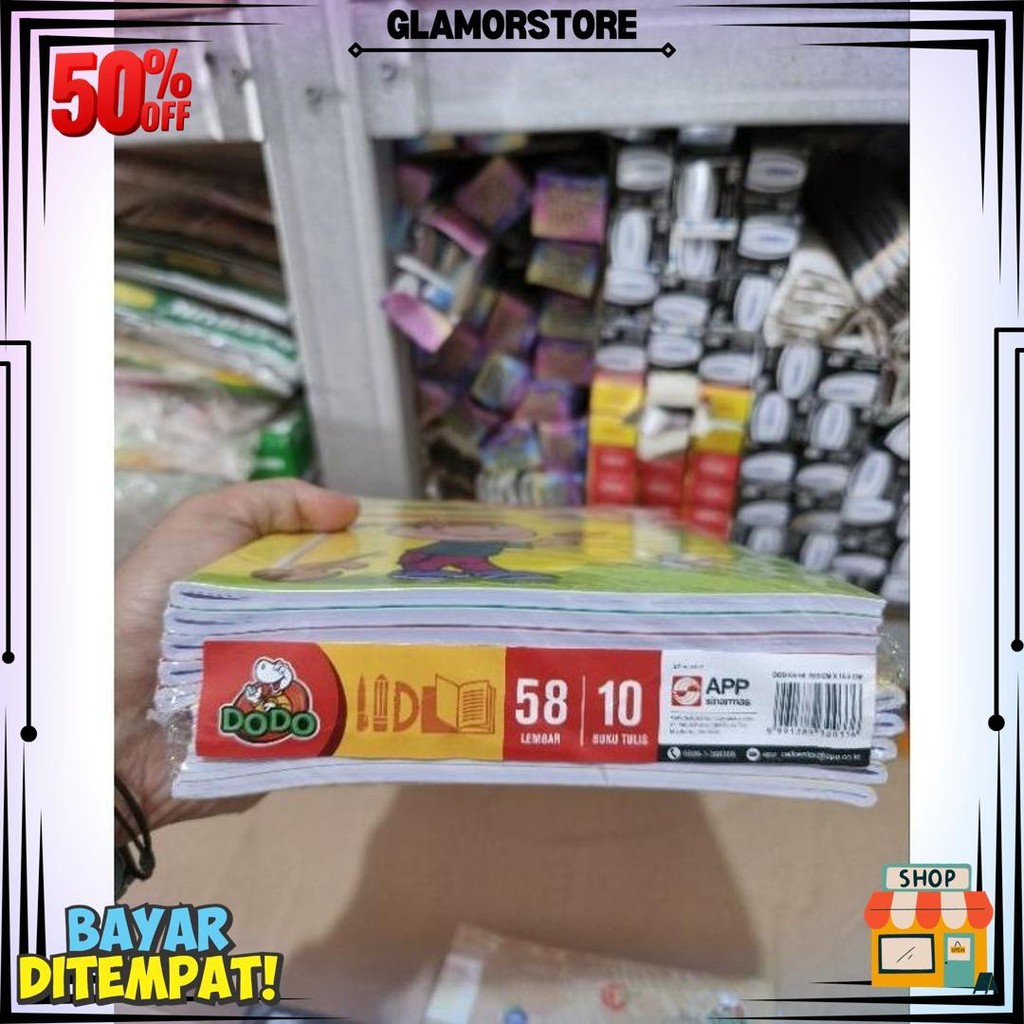 

Buku Tulis Dodo 58 1Pak(10Buku) D Cod