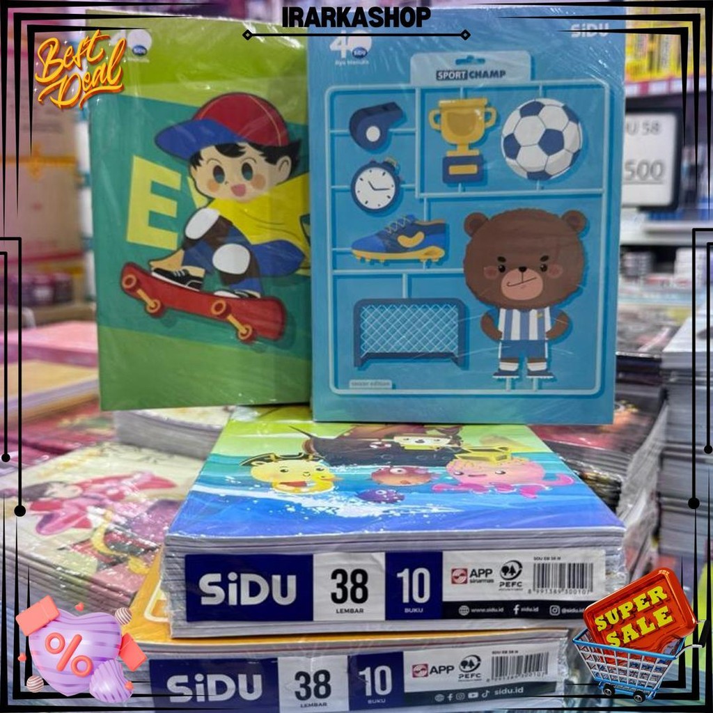 

Buku Tulis Sidu 38 / Buku Sidu38 Lembar (1Pak= 10Buku) D Cod