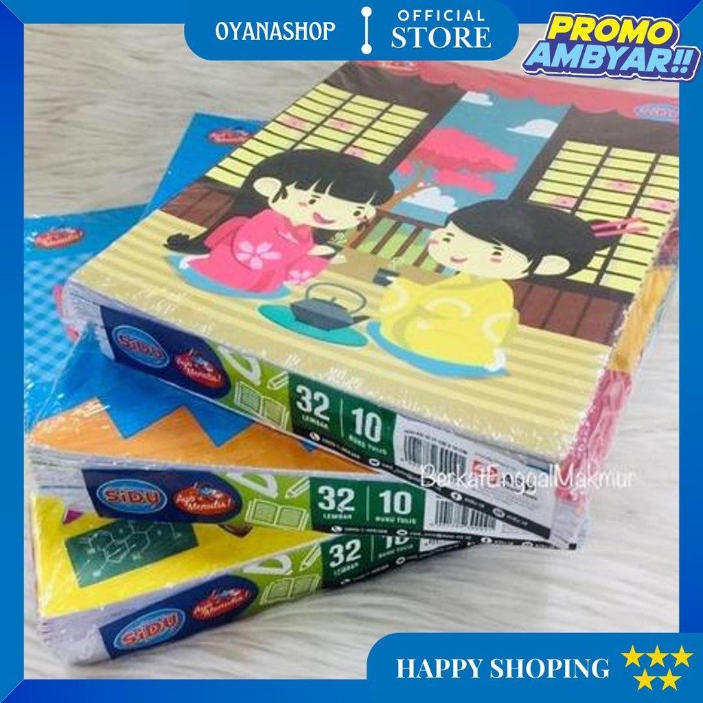 

[ Pak ] Buku Tulis Sidu Sinar Dunia 32 Lembar Grosir (Isi 10 Pcs) D Promo 4.4