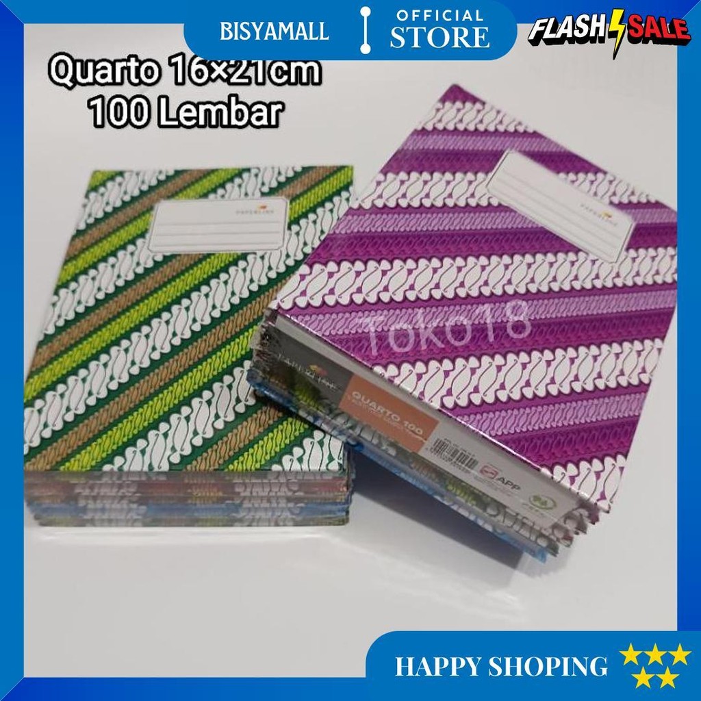 

1 Pak Buku Hard Cover Quarto Paperline 100 Lembar(Isi 5 Buku) D Best Seller