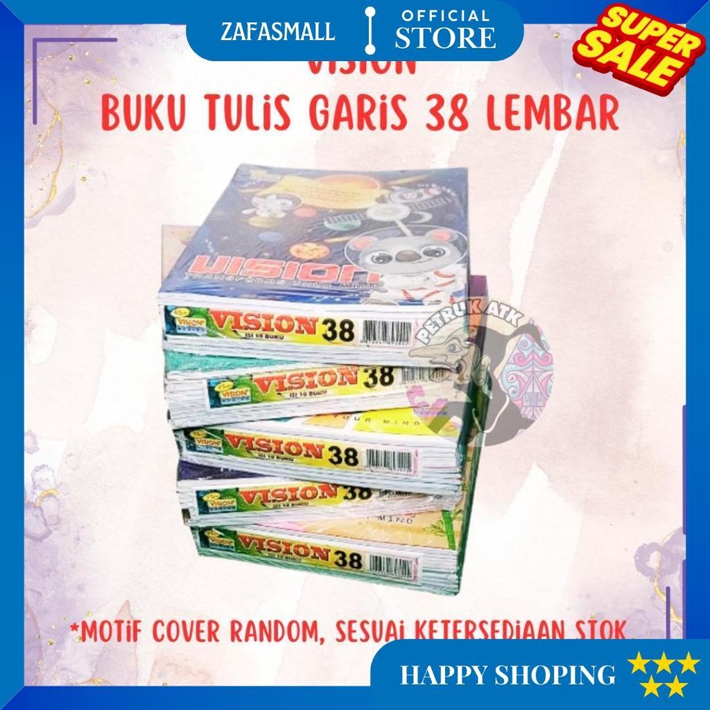 

[Pak] Buku Tulis Vision Isi 38 Lembar (10 Pcs) D Gratis Ongkir