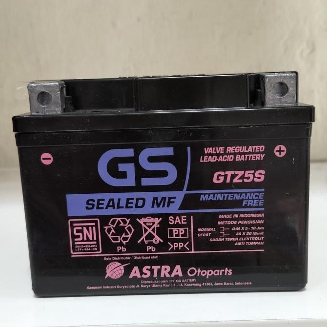 Aki Original Honda Beat, Kharisma, Supra X 125, Scoopy Gtz5S Gs Astra - Asli