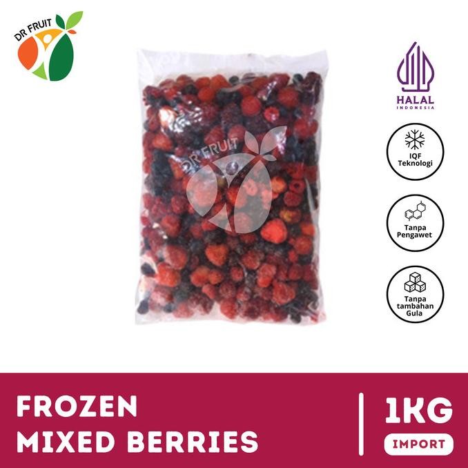 

Diskon! Buah Mix Berry Beku | Frozen Mixed Berries (IQF) | 1 KG
