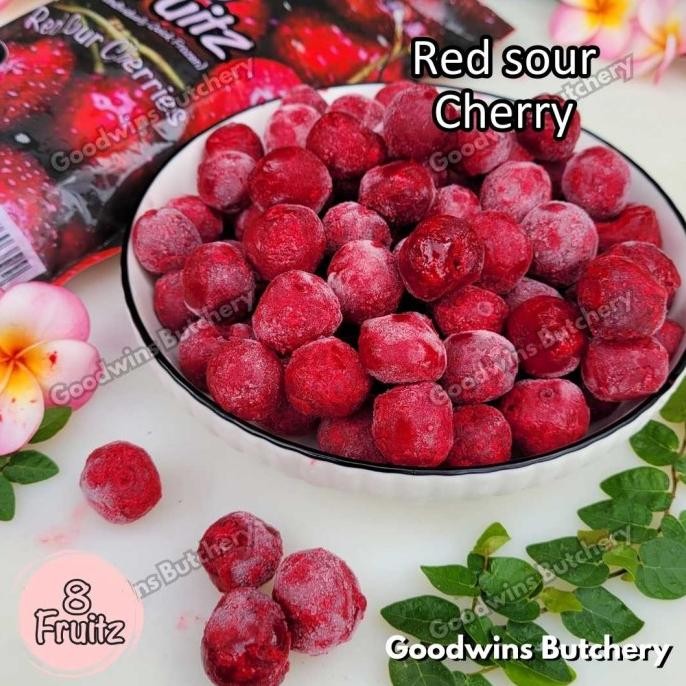 

Diskon! SOUR RED CHERRIES 8 FRUITZ imported frozen buah beku CHERRY IQF 500g