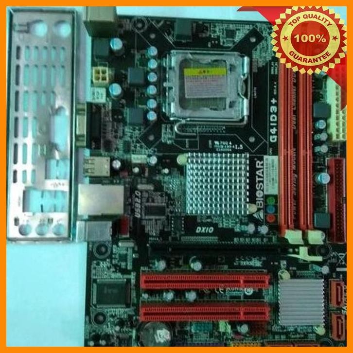 [cri] cc- motherboard biostar g41d3 soket 775 kondisi no display alias blank
