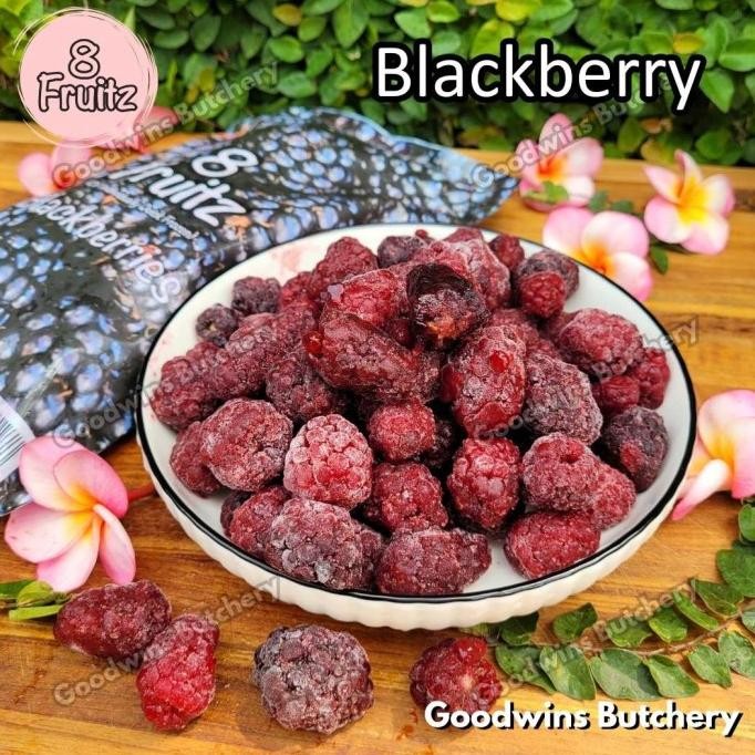 

Diskon! 8-Fruitz BLACKBERRY imported frozen fruits IQF buah beku 500g