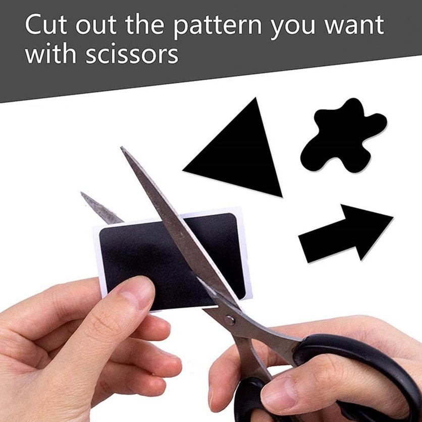 

[original] (300pcs/roll) chalkboard labels rectangle shape pvc waterproof labels sticker jam chalkboard kitchen spice home - stiker label hitam persegi [terlaris] [terbaik]