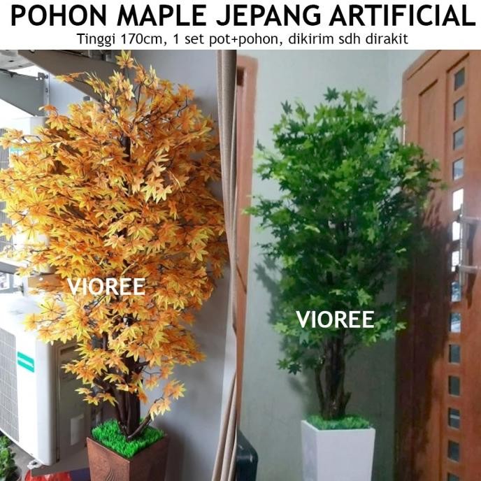 Terlaris 170Cm Tanaman Hias Plastik Maple Jepang Pohon Artificial Tinggi Besar