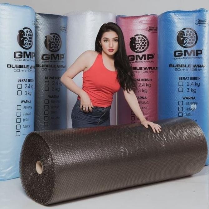 

tersedia [gojek/grab] bubble wrap hitam gmp ekonomis 50mx125cm 3kg