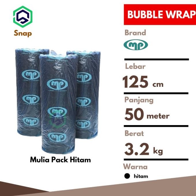 

tersedia bubble wrap mulia pack asli bubble warp hitam 125 cm x 50 m tebal