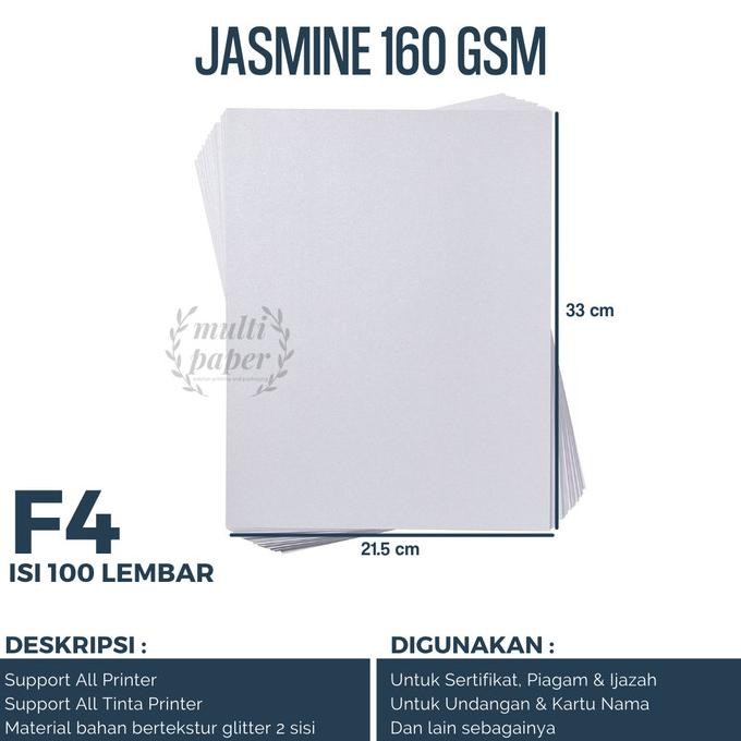 

Kertas Jasmine F4 isi 100 lembar / Fancy Paper / Kertas Undangan murah