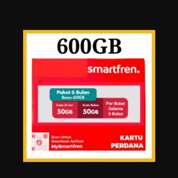 Kartu Smartfren 4G Perdana Mifi Modem Wifi free kuota 600gb 6 bulan