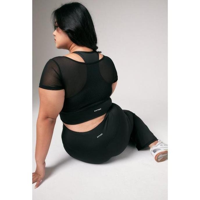 Sale Fityou Demure Crop Top Baju Luaran Olahraga Outdoor Sport