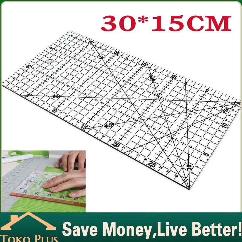 

[original] penggaris jahit quilting - quilting ruler 15cm x 30cm akrilik tebal desain patchwork ruler tebal desain patchwork ruler penggaris pola [terlaris] [terbaik]