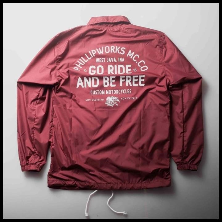 Coach Jaket Phillip Works Go Ride Windbreaker Original Best Seller
